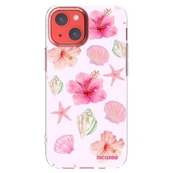 Picasee silikonowe przeźroczyste etui na Apple iPhone 13 mini - Blush Lagoon