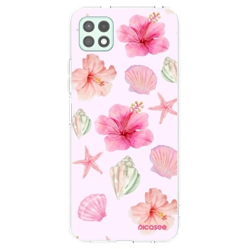 Picasee silikonowe przeźroczyste etui na Samsung Galaxy A22 A226B 5G - Blush Lagoon