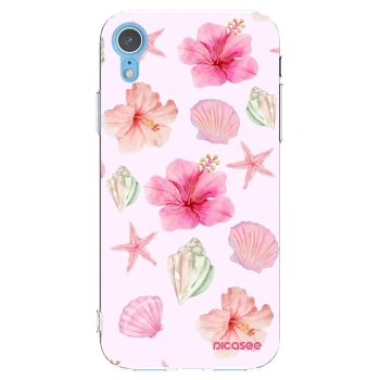 Picasee silikonowe przeźroczyste etui na Apple iPhone XR - Blush Lagoon