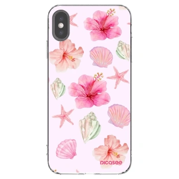 Picasee silikonowe przeźroczyste etui na Apple iPhone XS Max - Blush Lagoon