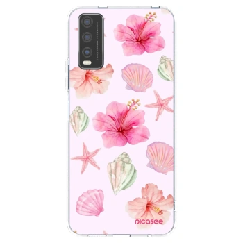 Picasee silikonowe przeźroczyste etui na Vivo Y20s - Blush Lagoon