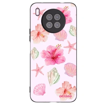 Picasee silikonowe czarne etui na Huawei Nova 8i - Blush Lagoon