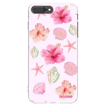 Picasee silikonowe przeźroczyste etui na Apple iPhone 7 Plus - Blush Lagoon