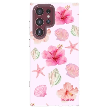 Picasee silikonowe przeźroczyste etui na Samsung Galaxy S22 Ultra 5G - Blush Lagoon