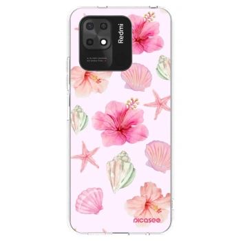 Picasee silikonowe przeźroczyste etui na Xiaomi Redmi 10C - Blush Lagoon
