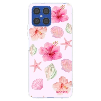 Picasee silikonowe przeźroczyste etui na Honor X8 4G - Blush Lagoon