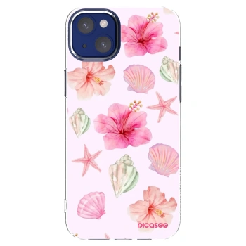 Picasee silikonowe przeźroczyste etui na Apple iPhone 14 Plus - Blush Lagoon