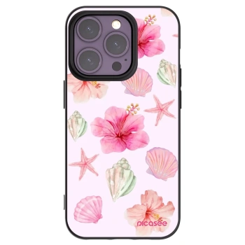 Picasee silikonowe czarne etui na Apple iPhone 14 Pro - Blush Lagoon