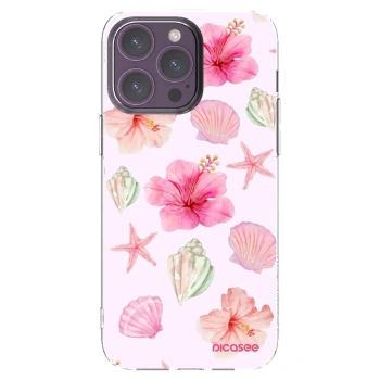 Picasee silikonowe przeźroczyste etui na Apple iPhone 14 Pro Max - Blush Lagoon