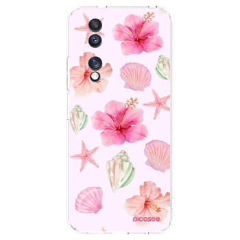 Picasee silikonowe przeźroczyste etui na Honor 70 - Blush Lagoon