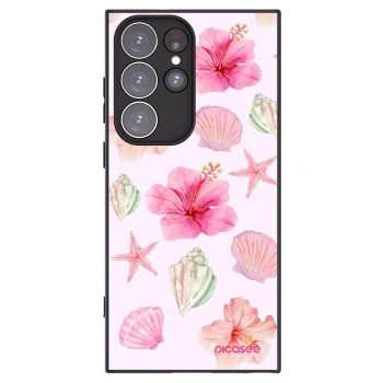 Picasee silikonowe czarne etui na Samsung Galaxy S23 Ultra 5G - Blush Lagoon