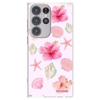 Picasee silikonowe przeźroczyste etui na Samsung Galaxy S23 Ultra 5G - Blush Lagoon