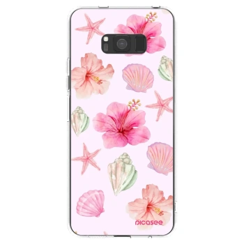 Picasee silikonowe przeźroczyste etui na Samsung Galaxy S8 G950F - Blush Lagoon