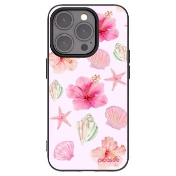 Picasee silikonowe czarne etui na Apple iPhone 15 Pro - Blush Lagoon
