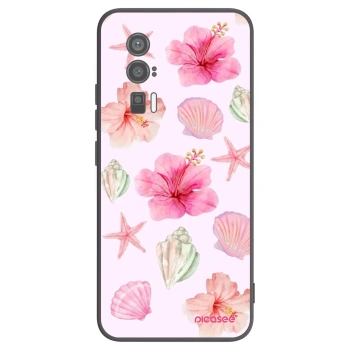 Picasee silikonowe czarne etui na Xiaomi Poco F5 Pro 5G - Blush Lagoon