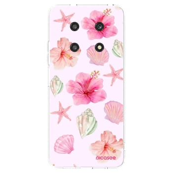 Picasee silikonowe przeźroczyste etui na Honor Magic4 Lite 5G - Blush Lagoon