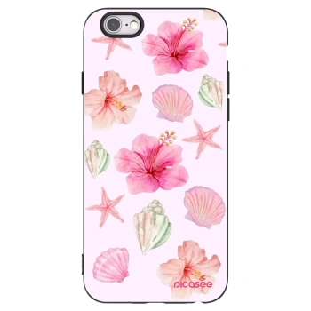 Picasee silikonowe czarne etui na Apple iPhone 6/6S - Blush Lagoon