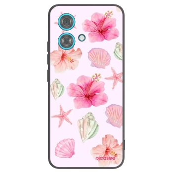Picasee silikonowe czarne etui na Motorola Edge 40 Neo - Blush Lagoon