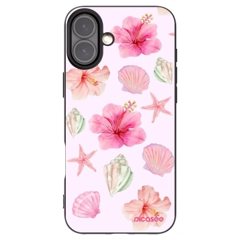 Picasee silikonowe czarne etui na Apple iPhone 16 Plus - Blush Lagoon