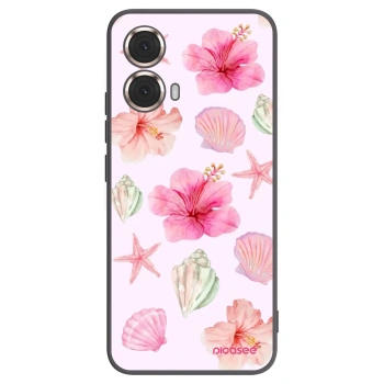 Picasee silikonowe czarne etui na Motorola Moto G85 - Blush Lagoon