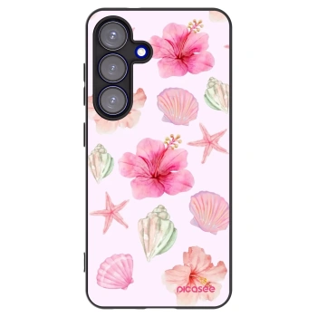 Picasee silikonowe czarne etui na Samsung Galaxy S25 5G - Blush Lagoon