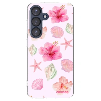 Picasee silikonowe przeźroczyste etui na Samsung Galaxy S25 5G - Blush Lagoon
