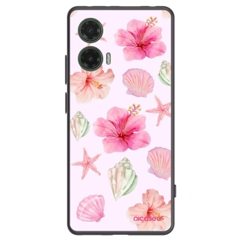 Picasee silikonowe czarne etui na Motorola Moto G35 5G - Blush Lagoon