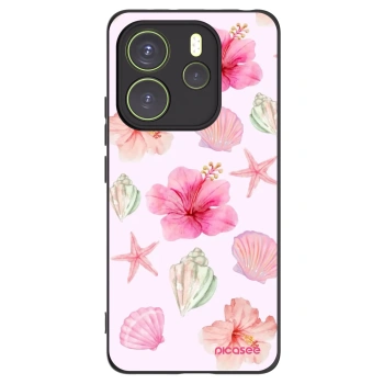 Picasee silikonowe czarne etui na Xiaomi Redmi Note 14 4G - Blush Lagoon