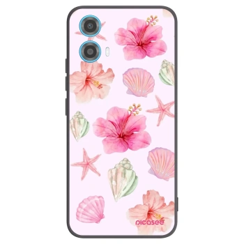 Picasee silikonowe czarne etui na Motorola Moto G34 5G - Blush Lagoon