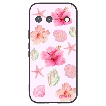 Picasee silikonowe czarne etui na Google Pixel 9 - Blush Lagoon