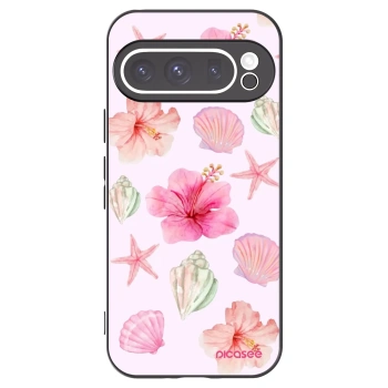 Picasee silikonowe czarne etui na Google Pixel 9 Pro - Blush Lagoon