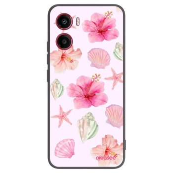 Picasee silikonowe czarne etui na Motorola Moto G05 - Blush Lagoon