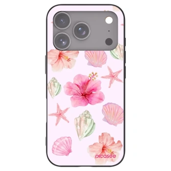 Picasee silikonowe czarne etui na Apple iPhone 17 Pro - Blush Lagoon