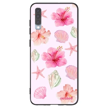 Picasee silikonowe czarne etui na Samsung Galaxy A70 A705F - Blush Lagoon