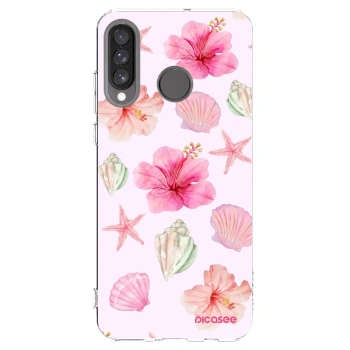 Picasee silikonowe przeźroczyste etui na Huawei P30 Lite - Blush Lagoon