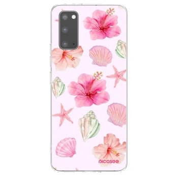 Picasee silikonowe przeźroczyste etui na Samsung Galaxy S20 G980F - Blush Lagoon