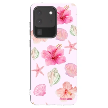 Picasee silikonowe przeźroczyste etui na Samsung Galaxy S20 Ultra 5G G988F - Blush Lagoon