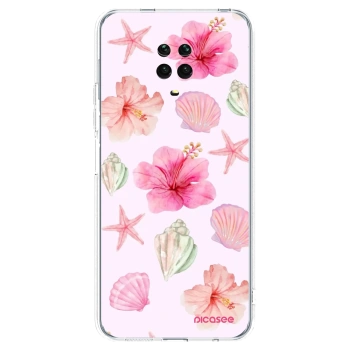 Picasee silikonowe przeźroczyste etui na Xiaomi Redmi Note 9S - Blush Lagoon