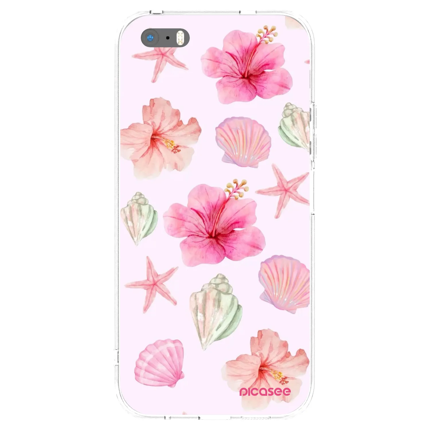Picasee silikonowe przeźroczyste etui na Apple iPhone 5/5S/SE - Blush Lagoon