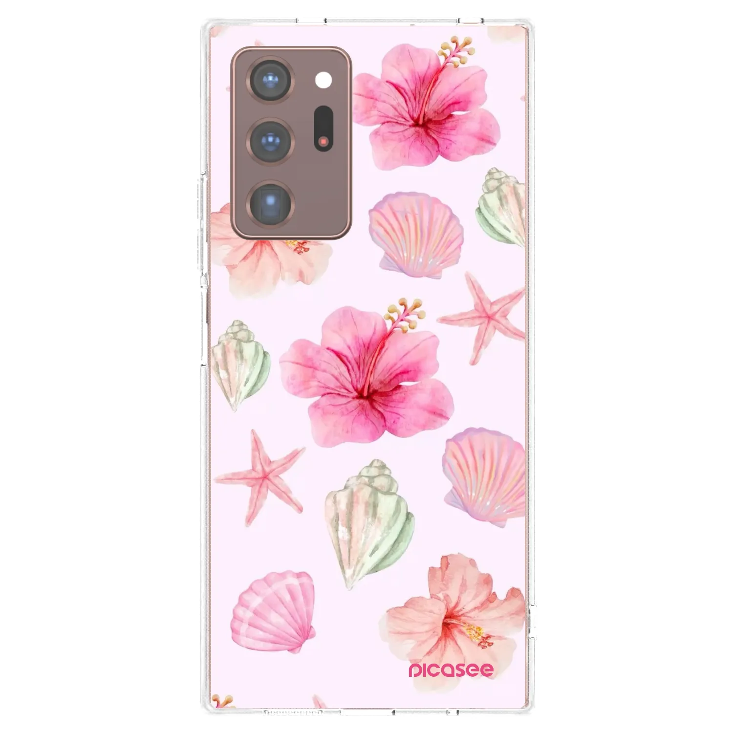 Picasee silikonowe przeźroczyste etui na Samsung Galaxy Note 20 Ultra - Blush Lagoon