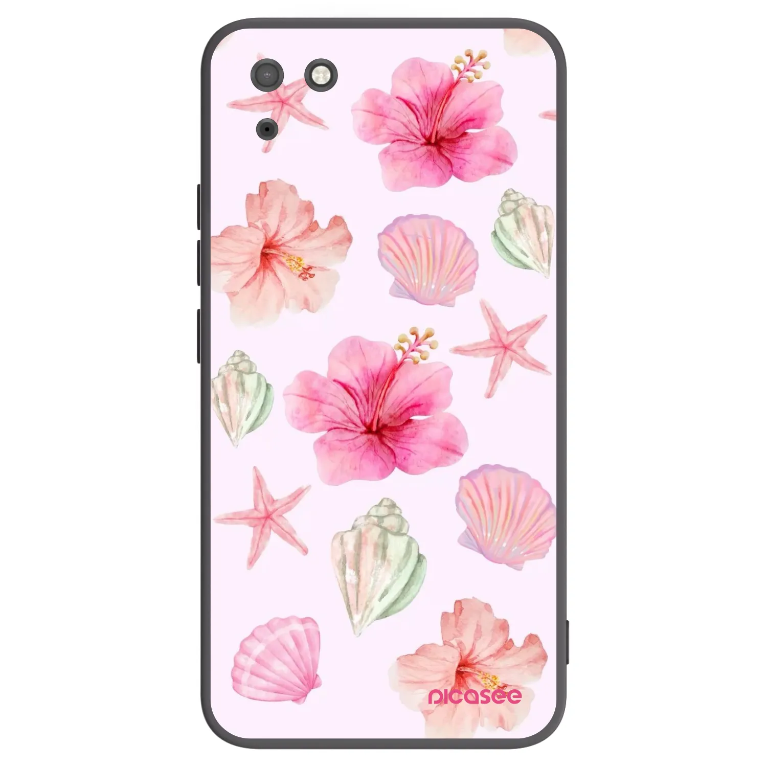 Picasee silikonowe czarne etui na Huawei Y5P - Blush Lagoon