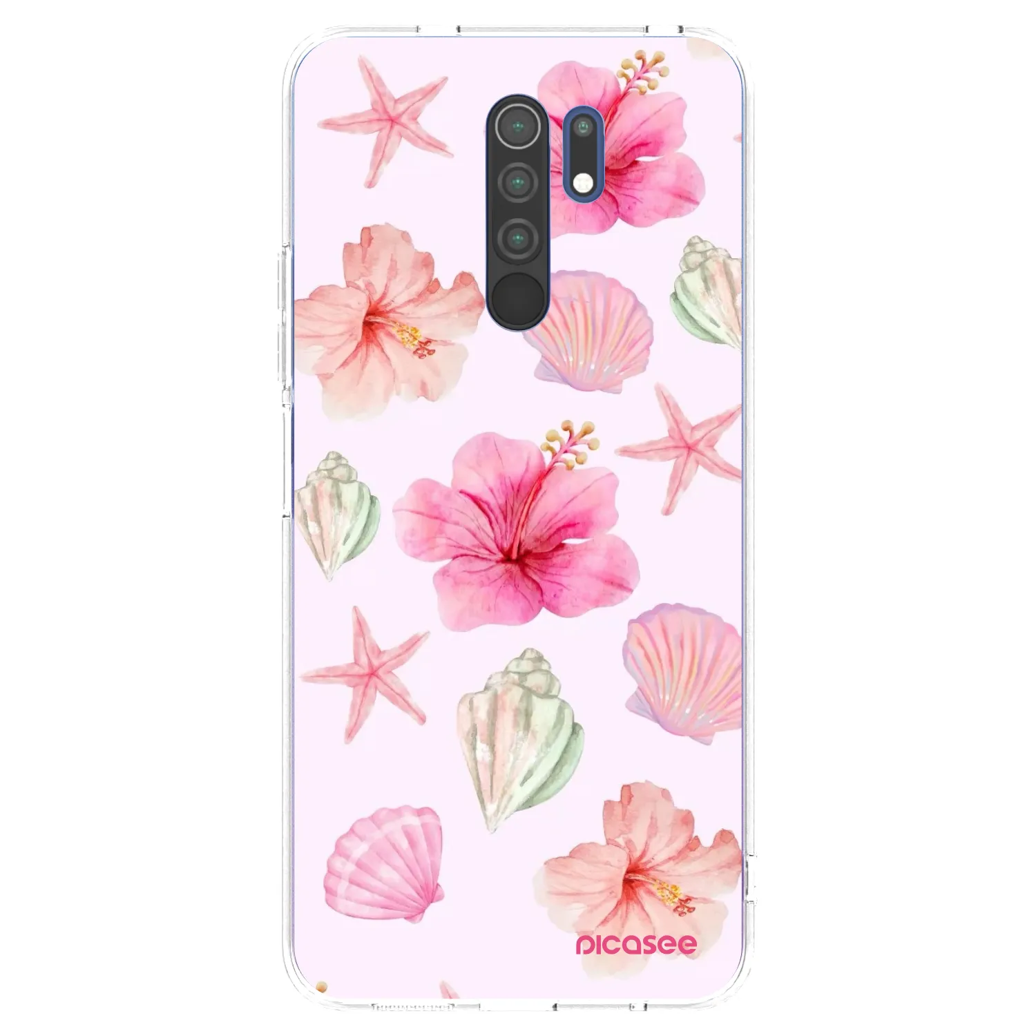 Picasee silikonowe przeźroczyste etui na Xiaomi Redmi 9 - Blush Lagoon