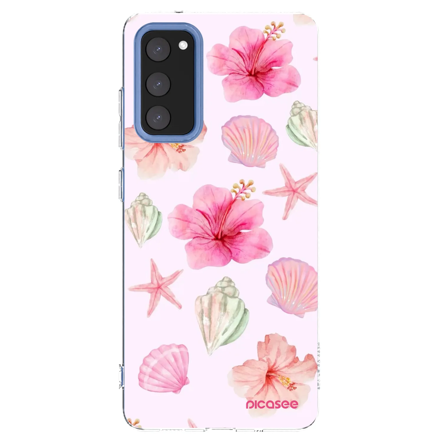 Picasee silikonowe przeźroczyste etui na Samsung Galaxy S20 FE - Blush Lagoon