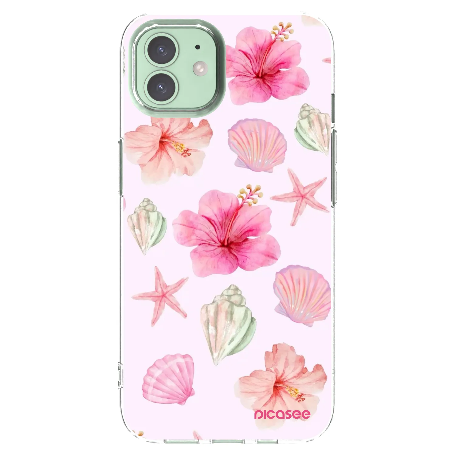 Picasee silikonowe przeźroczyste etui na Apple iPhone 12 - Blush Lagoon