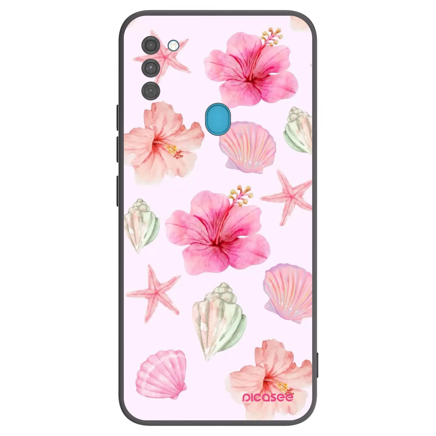 Picasee silikonowe czarne etui na Samsung Galaxy M11 - Blush Lagoon