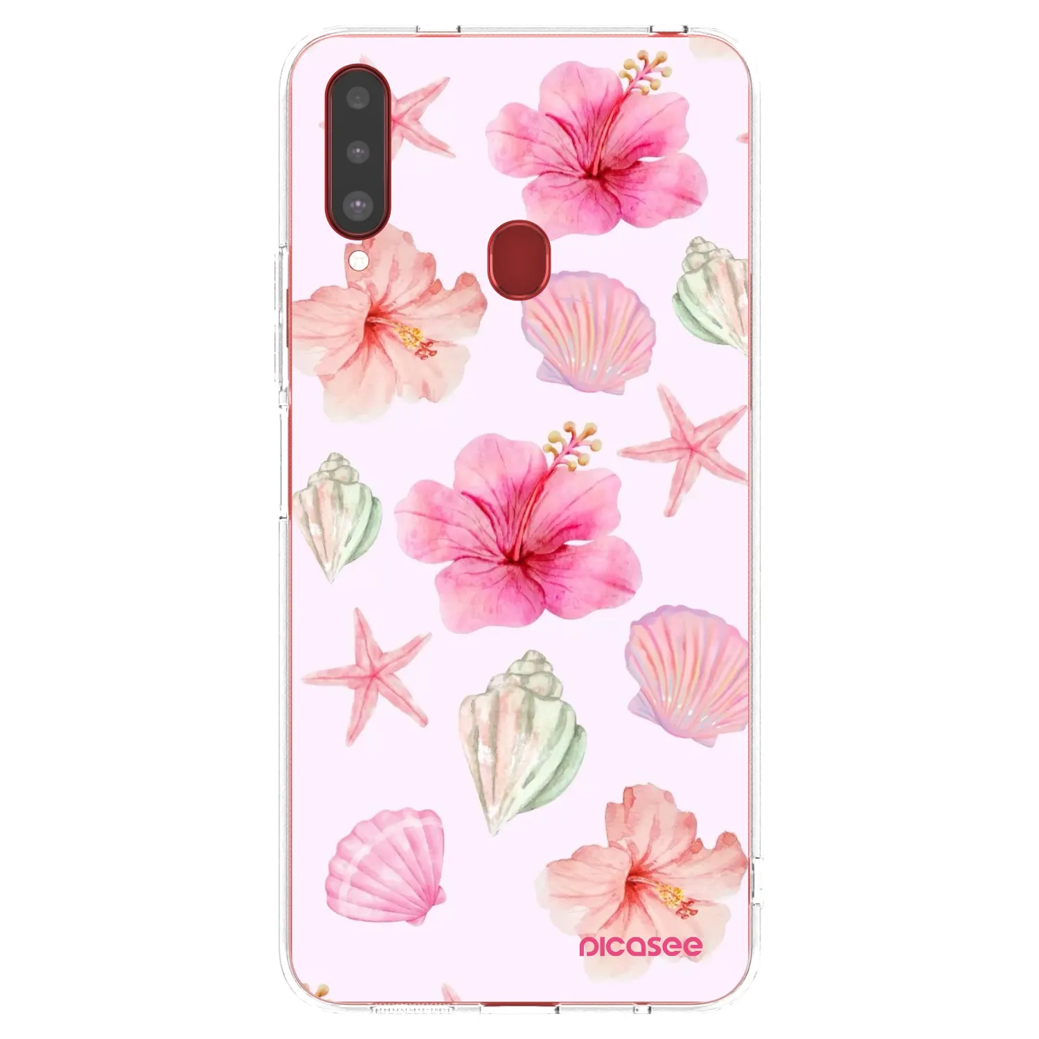 Picasee silikonowe przeźroczyste etui na Samsung Galaxy A20s - Blush Lagoon