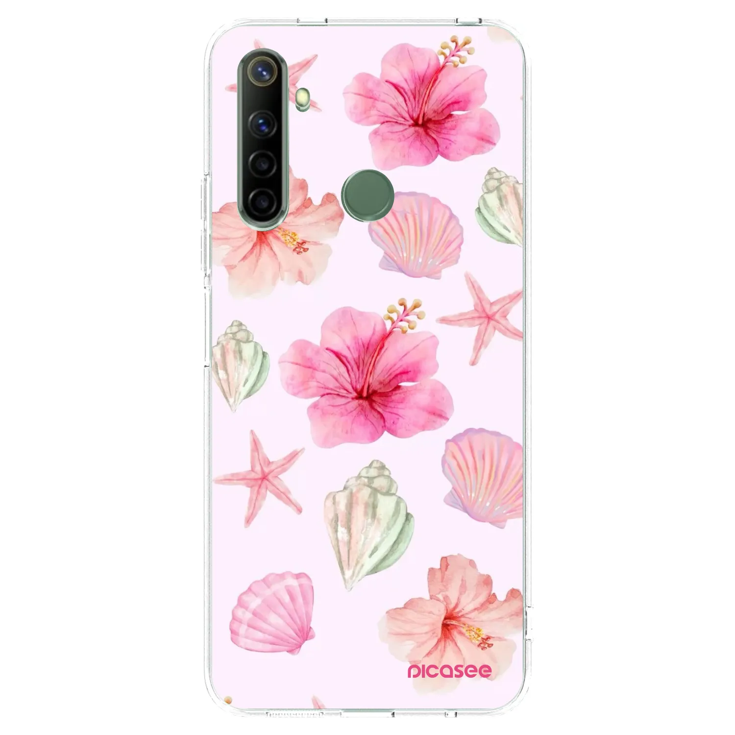 Picasee silikonowe przeźroczyste etui na Realme 6i - Blush Lagoon