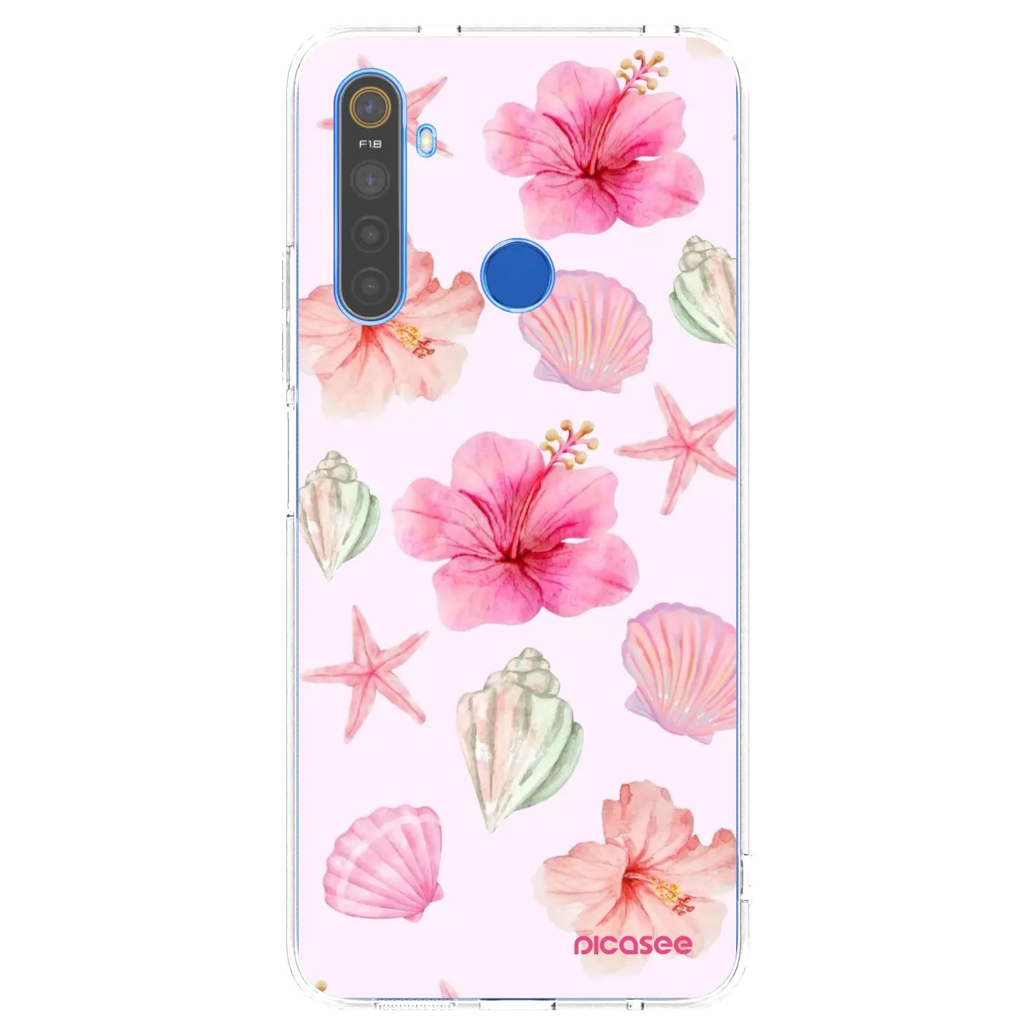 Picasee silikonowe przeźroczyste etui na Realme 5 - Blush Lagoon