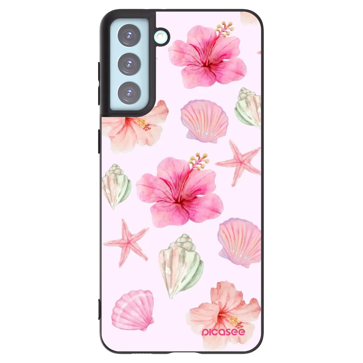 Picasee silikonowe czarne etui na Samsung Galaxy S21+ 5G G996F - Blush Lagoon