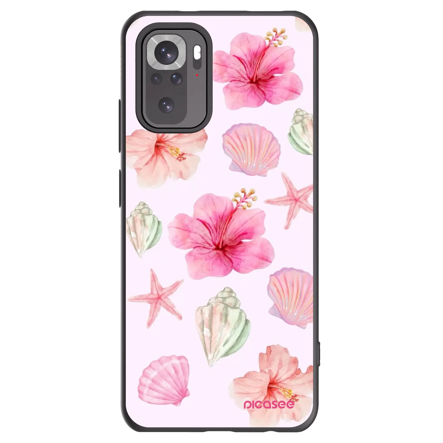 Picasee silikonowe czarne etui na Xiaomi Redmi Note 10 - Blush Lagoon